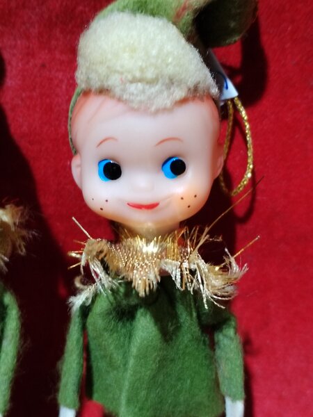 Pereche de Elfi vintage japonezi, decoratiune bradut