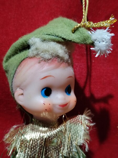 Pereche de Elfi vintage japonezi, decoratiune bradut